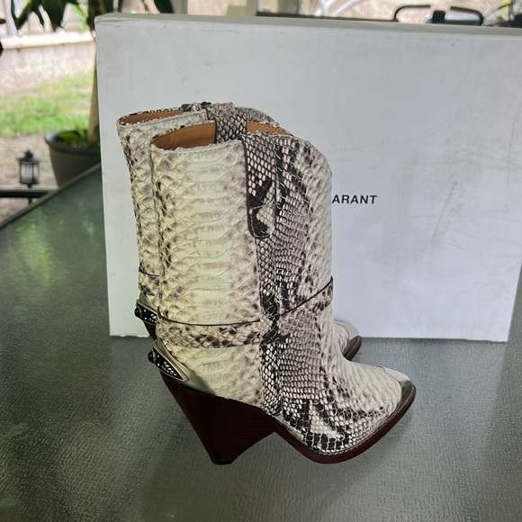 Isabel Marant Python Embossed Western Boots - Picture 6 of 14